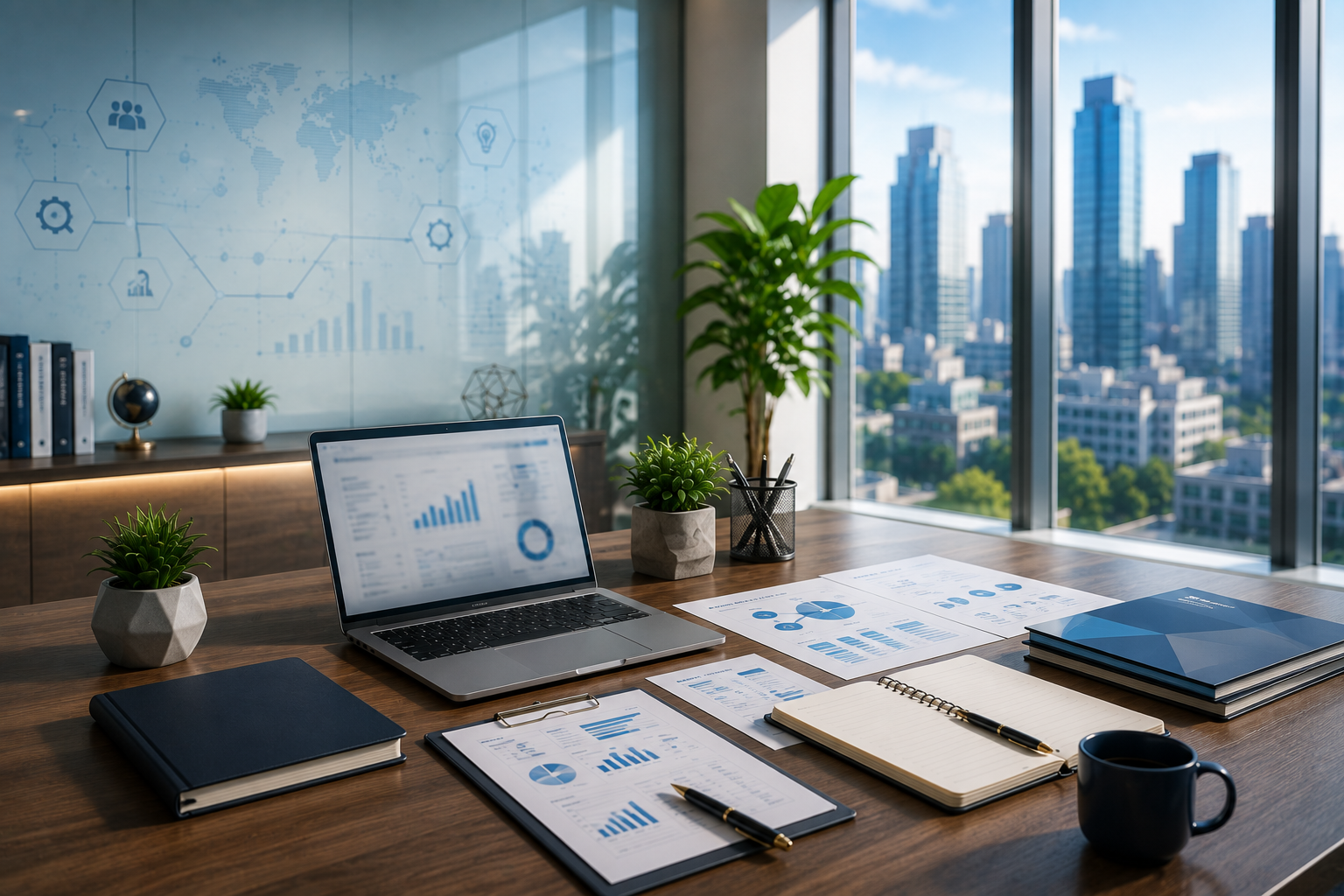 about us business strategy workspace snowshine infotech.webp